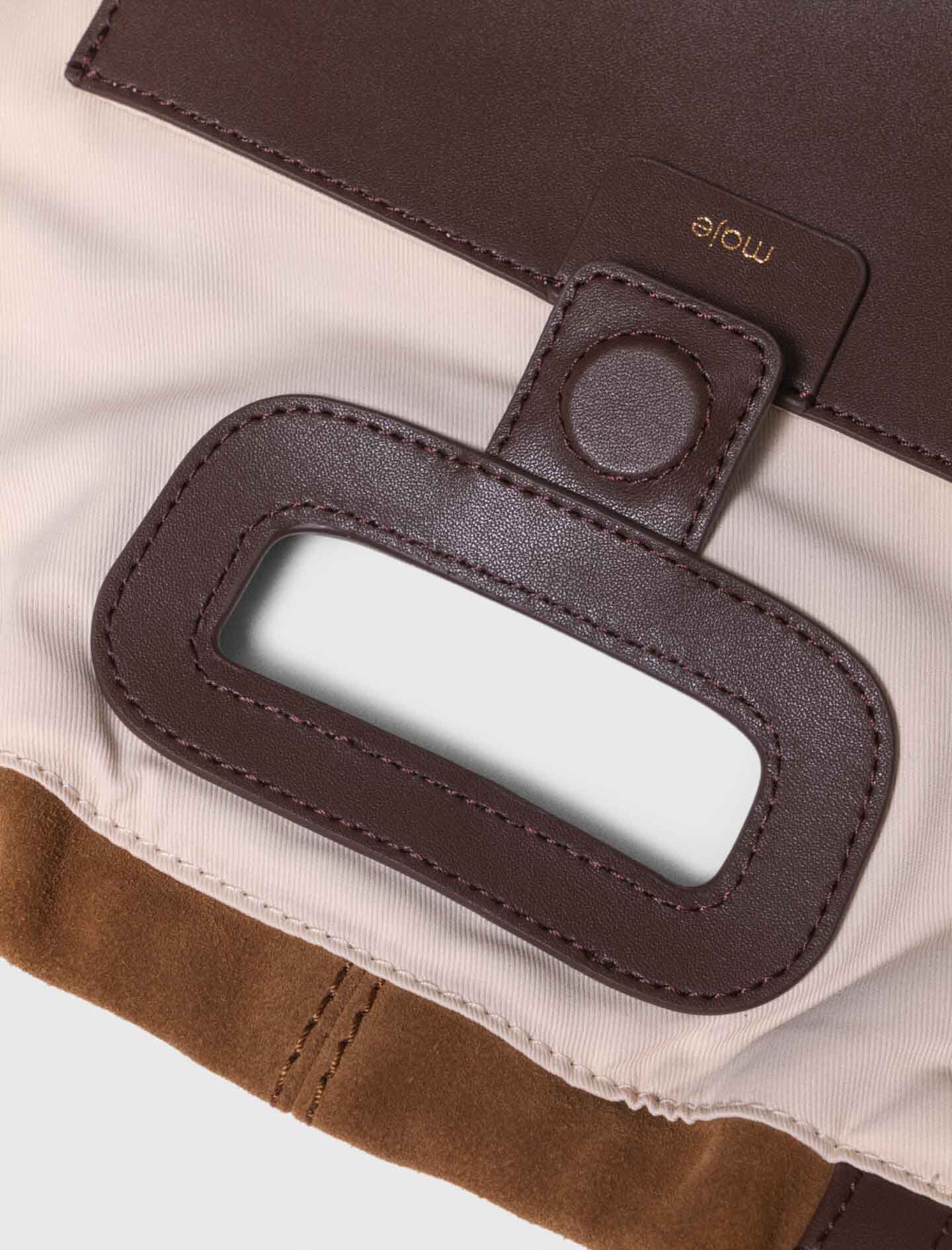 Bolso bandolera Milpli de cuero y ante