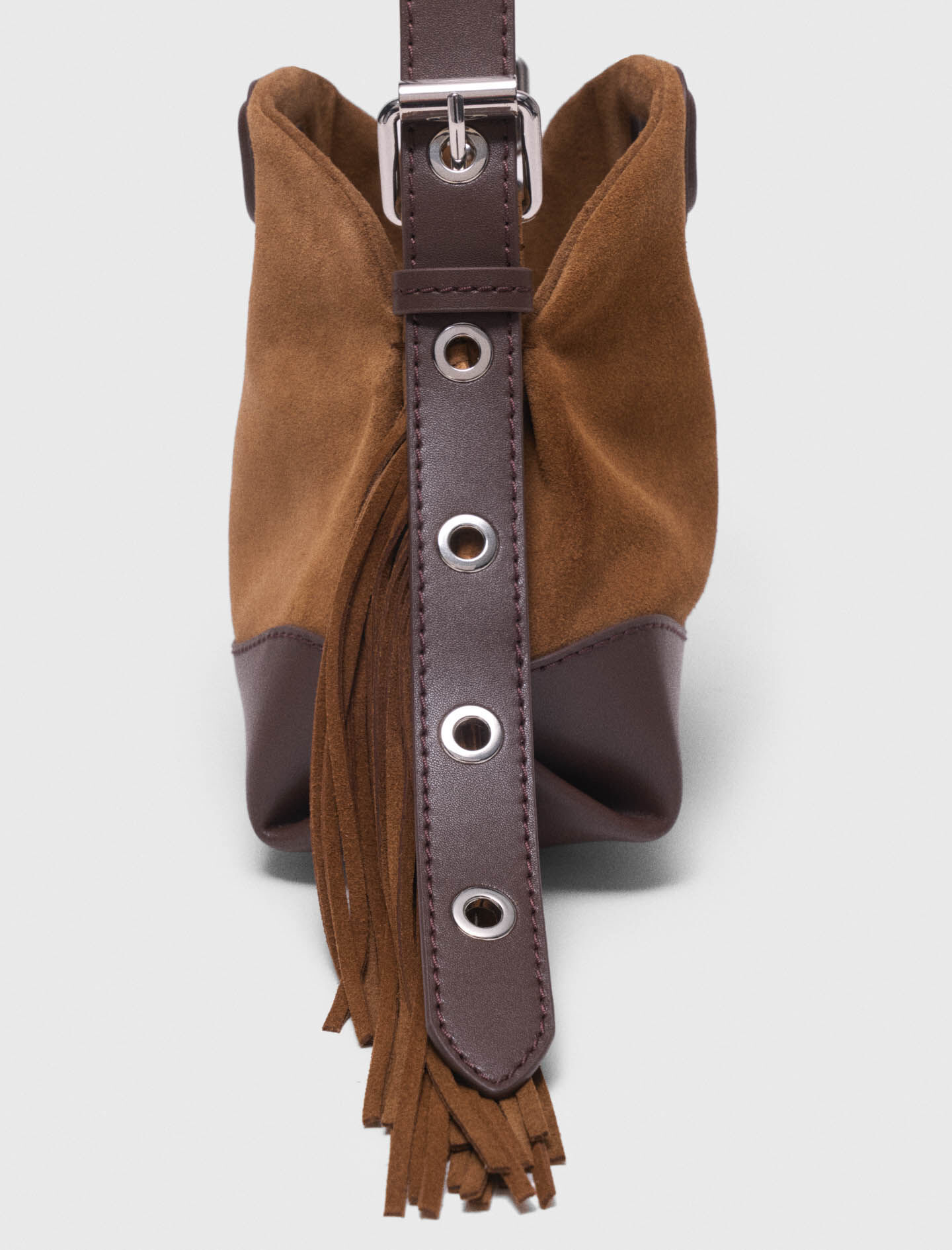 Bolso Miss M de cuero y ante