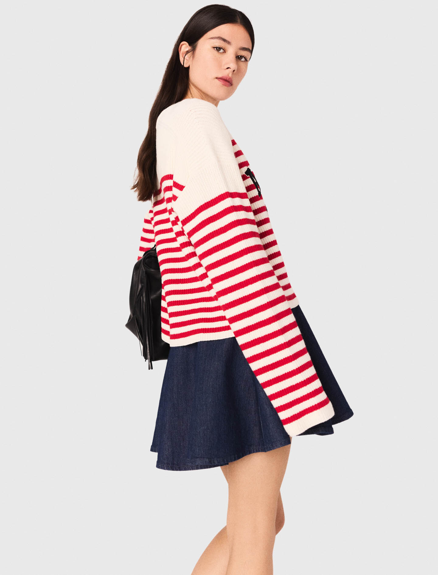 Sweater de punto de rayas