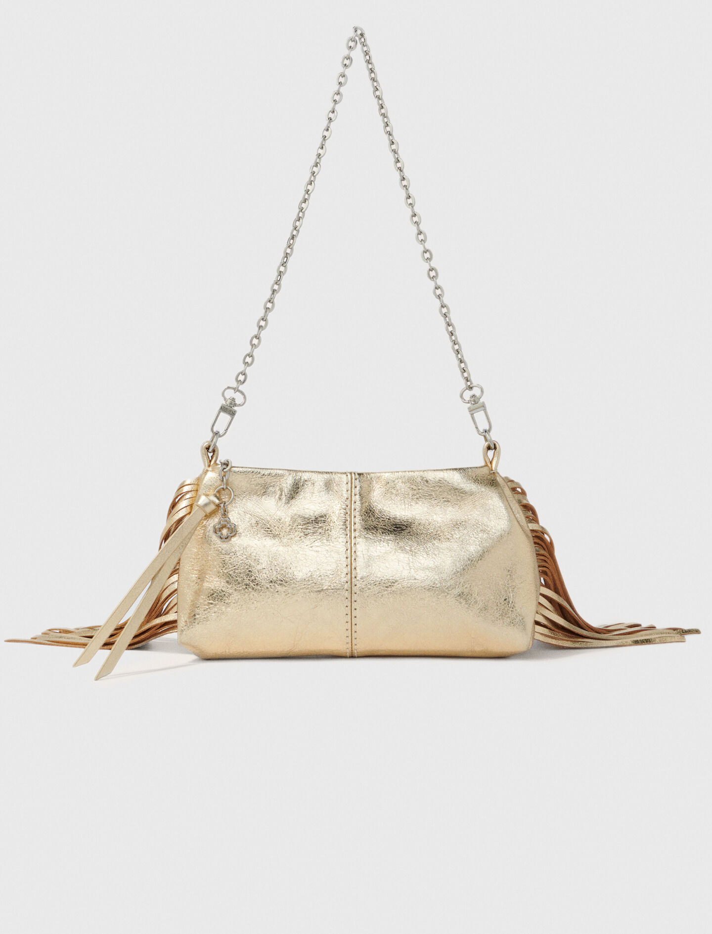 Bolso de mano Miss M en cuero metálico