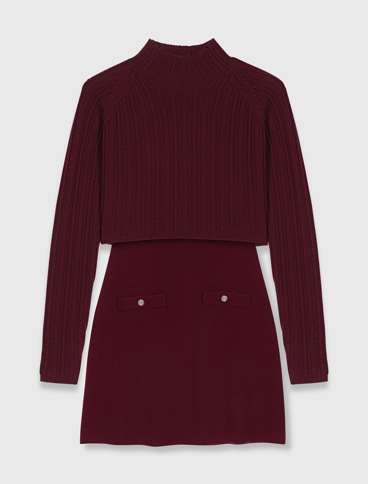 Vestido mini de punto 2 en 1