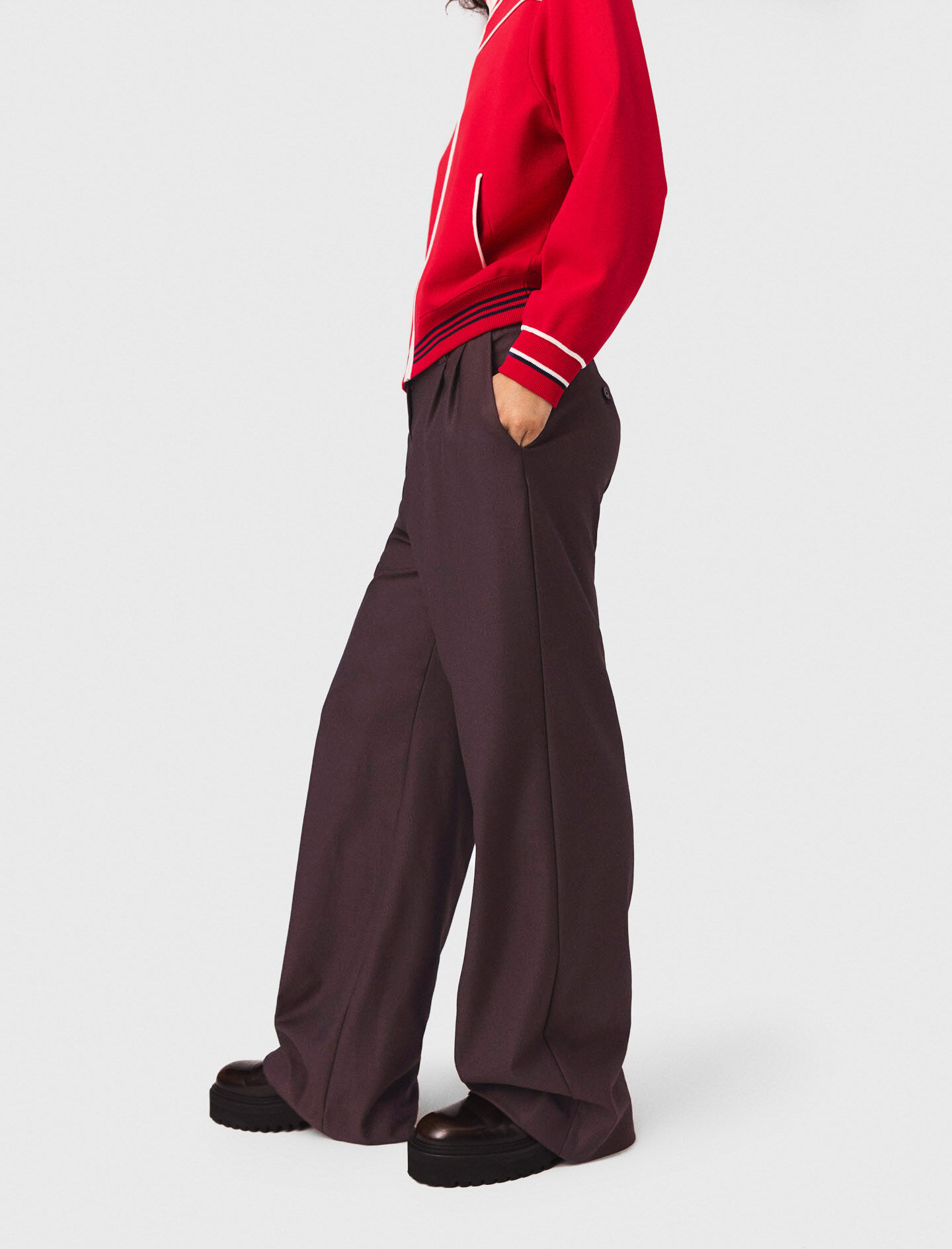Pantalones de traje de pierna ancha