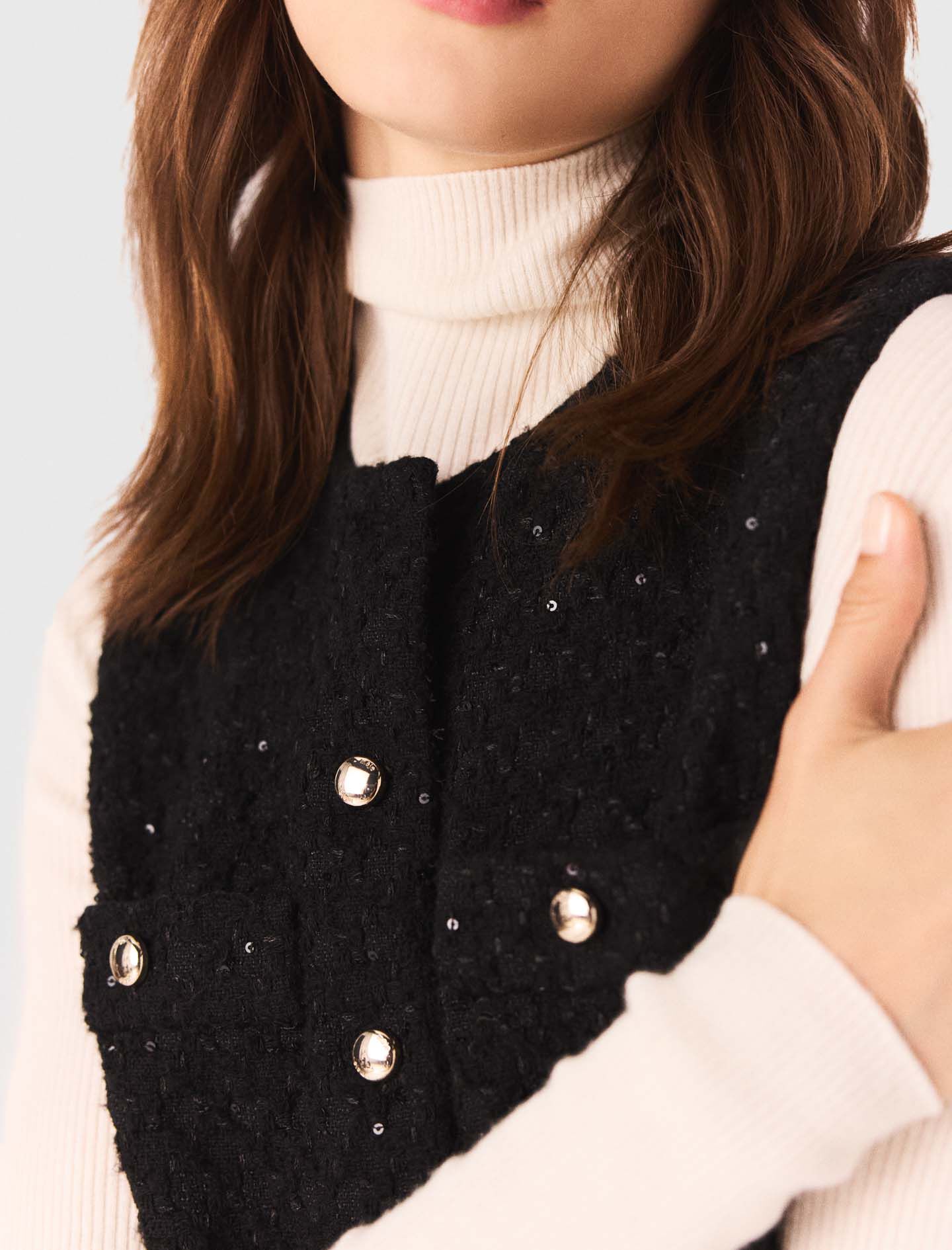 Mono de tweed con lentejillas