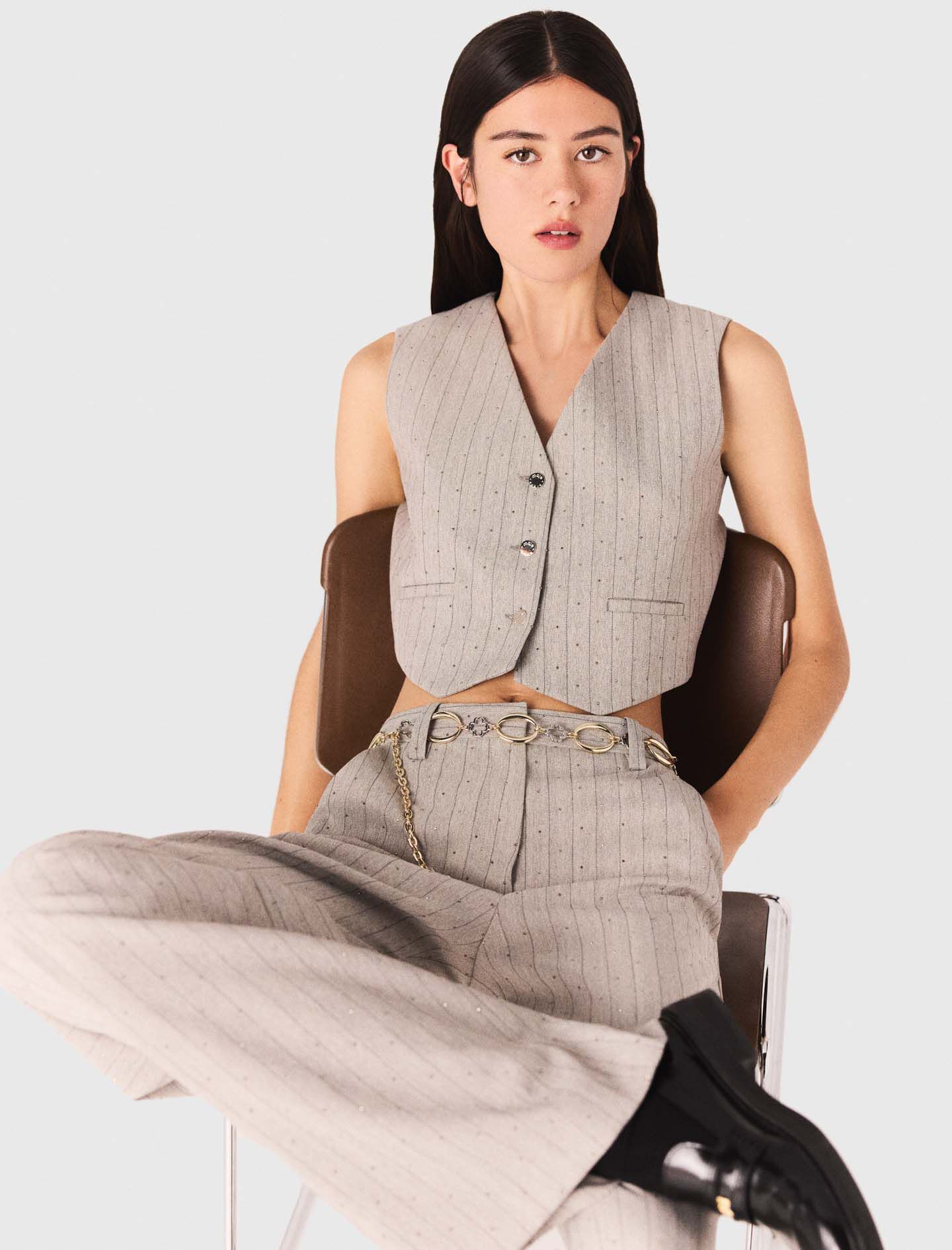 Pantalones de traje con lentejuelas