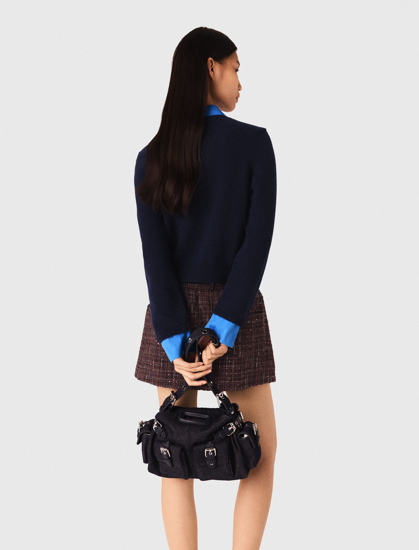 Cardigan con detalles desmontables