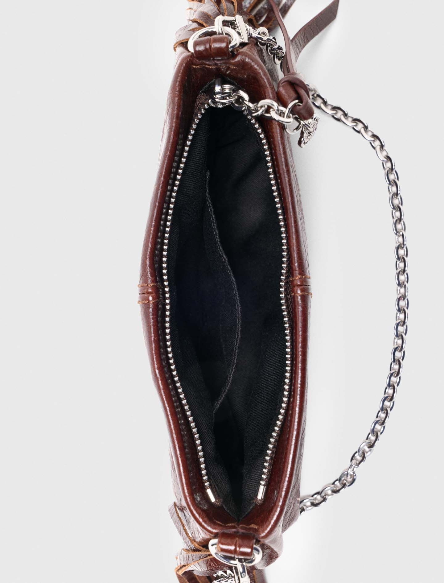 Bolso monedero Miss M en cuero patentado