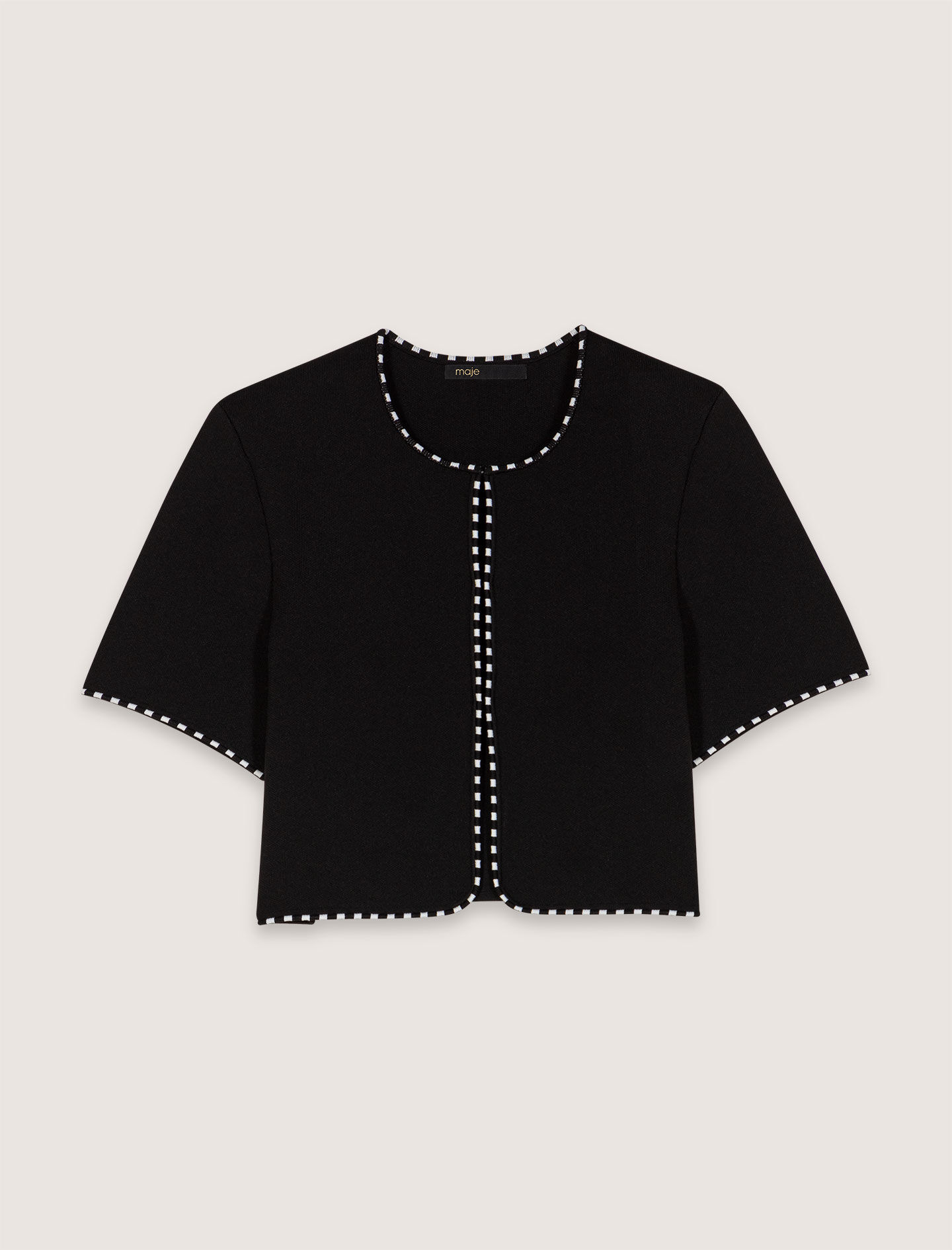 Cardigan corto de manga corta