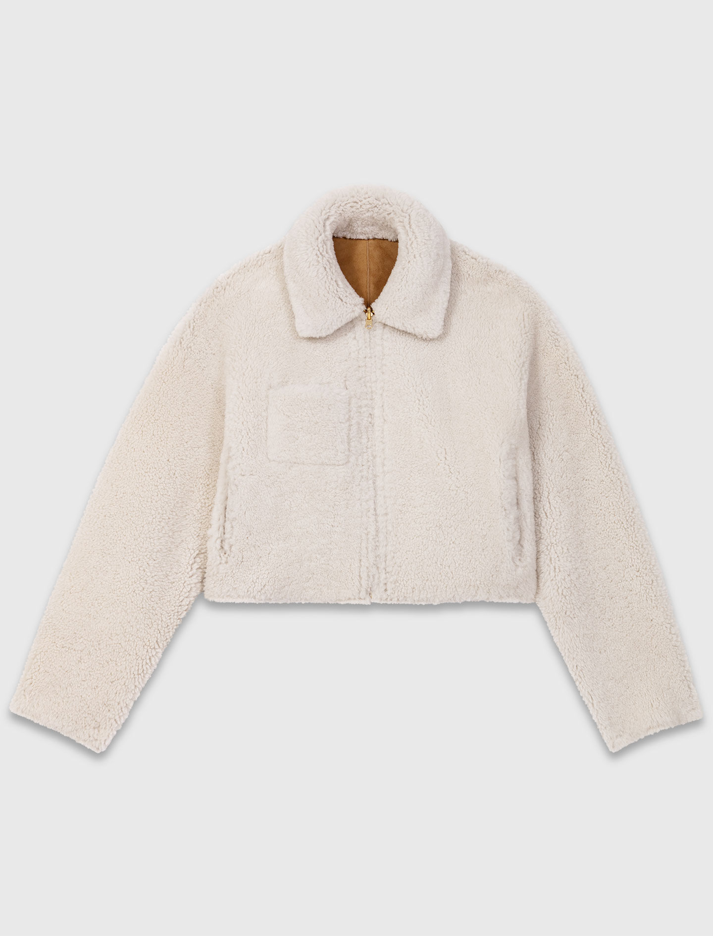 Chaqueta reversible de piel de cordero