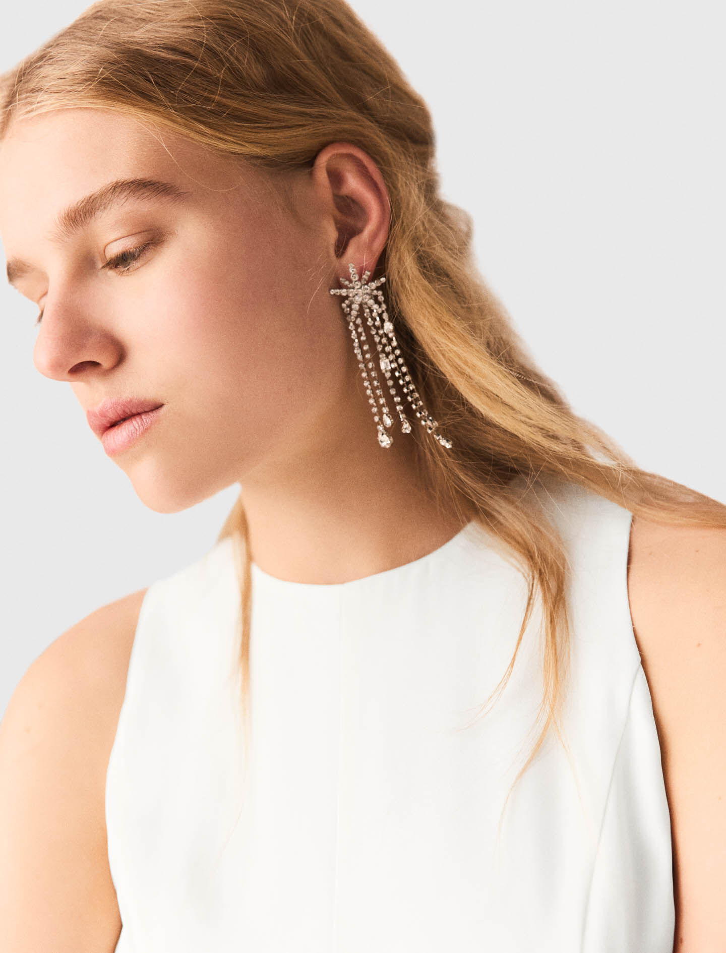Aretes con brillantes de estrella