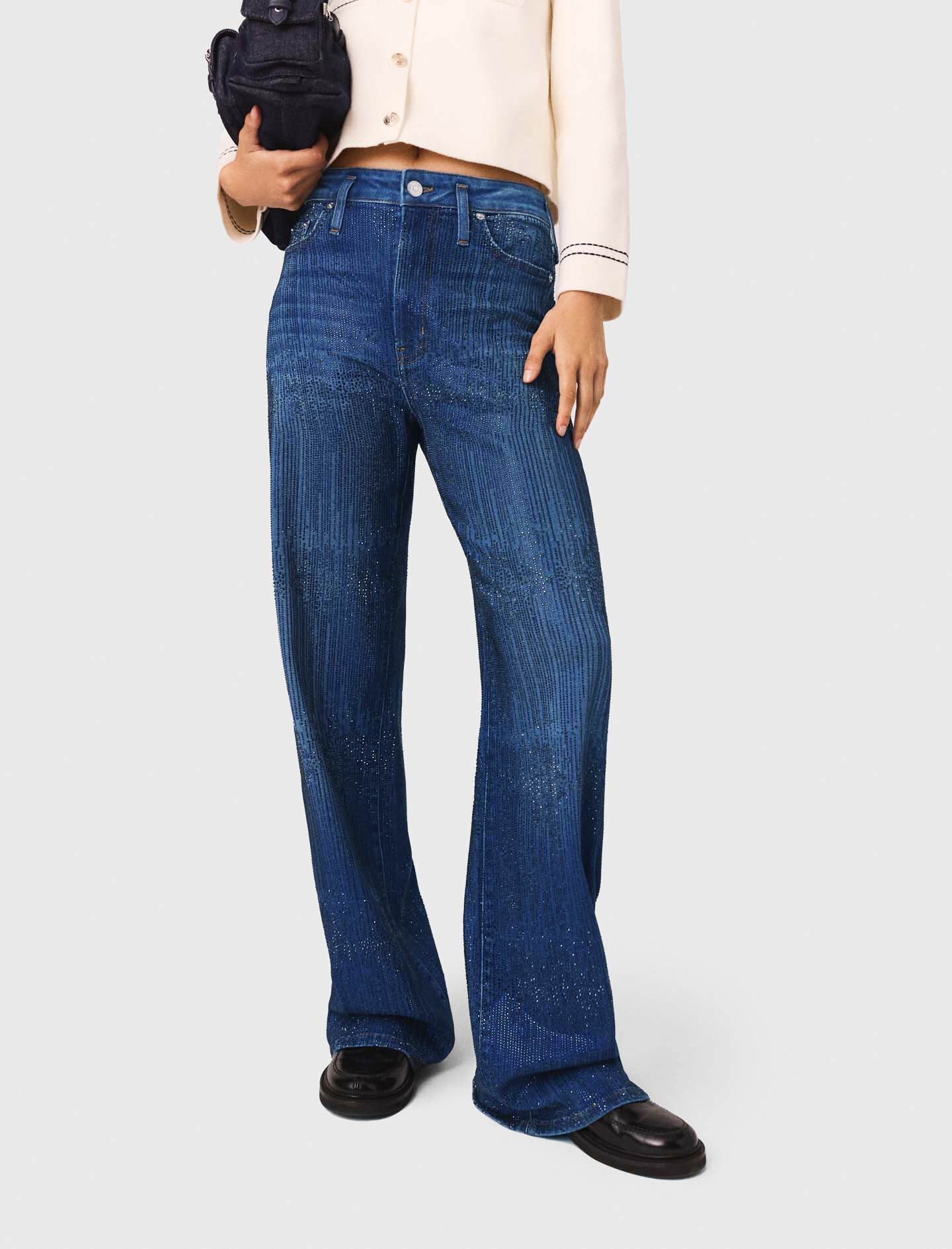 Pantalones vaqueros con cristales