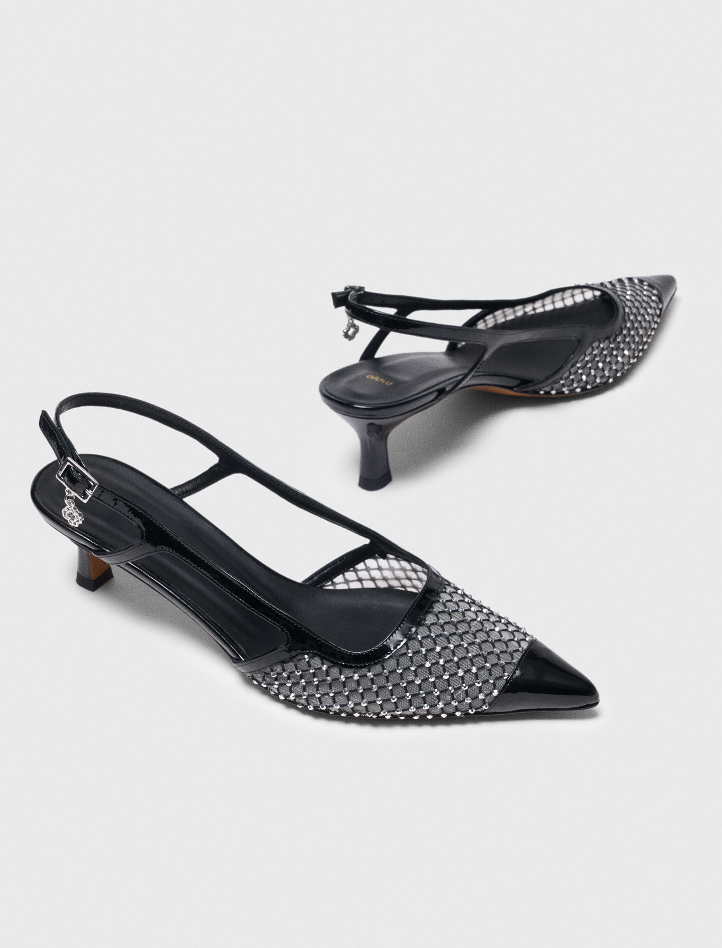 Zapatillas de malla con cristales