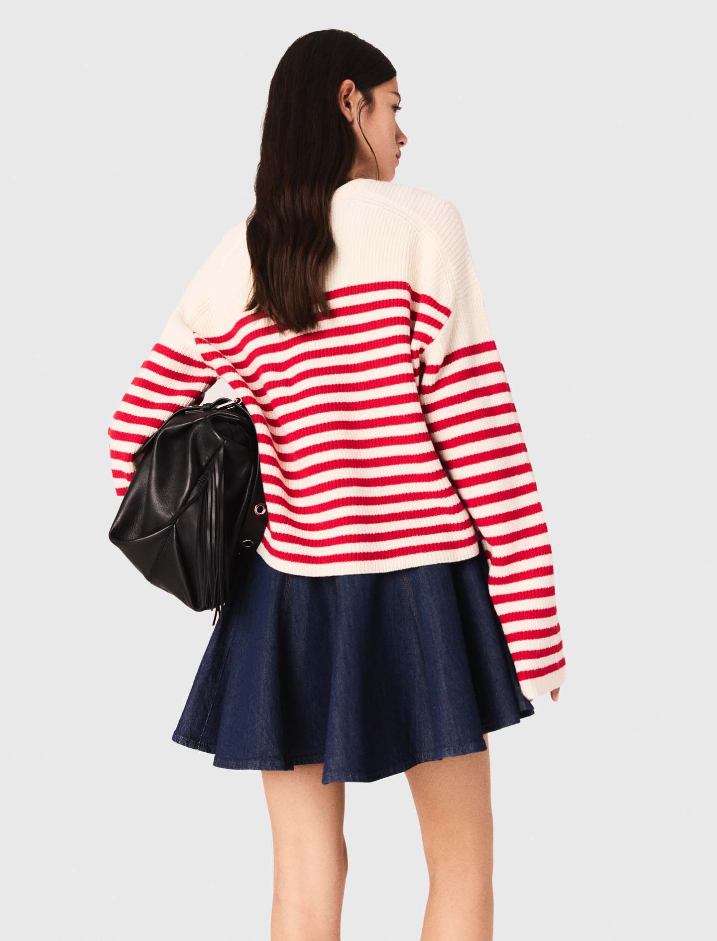 Sweater de punto de rayas