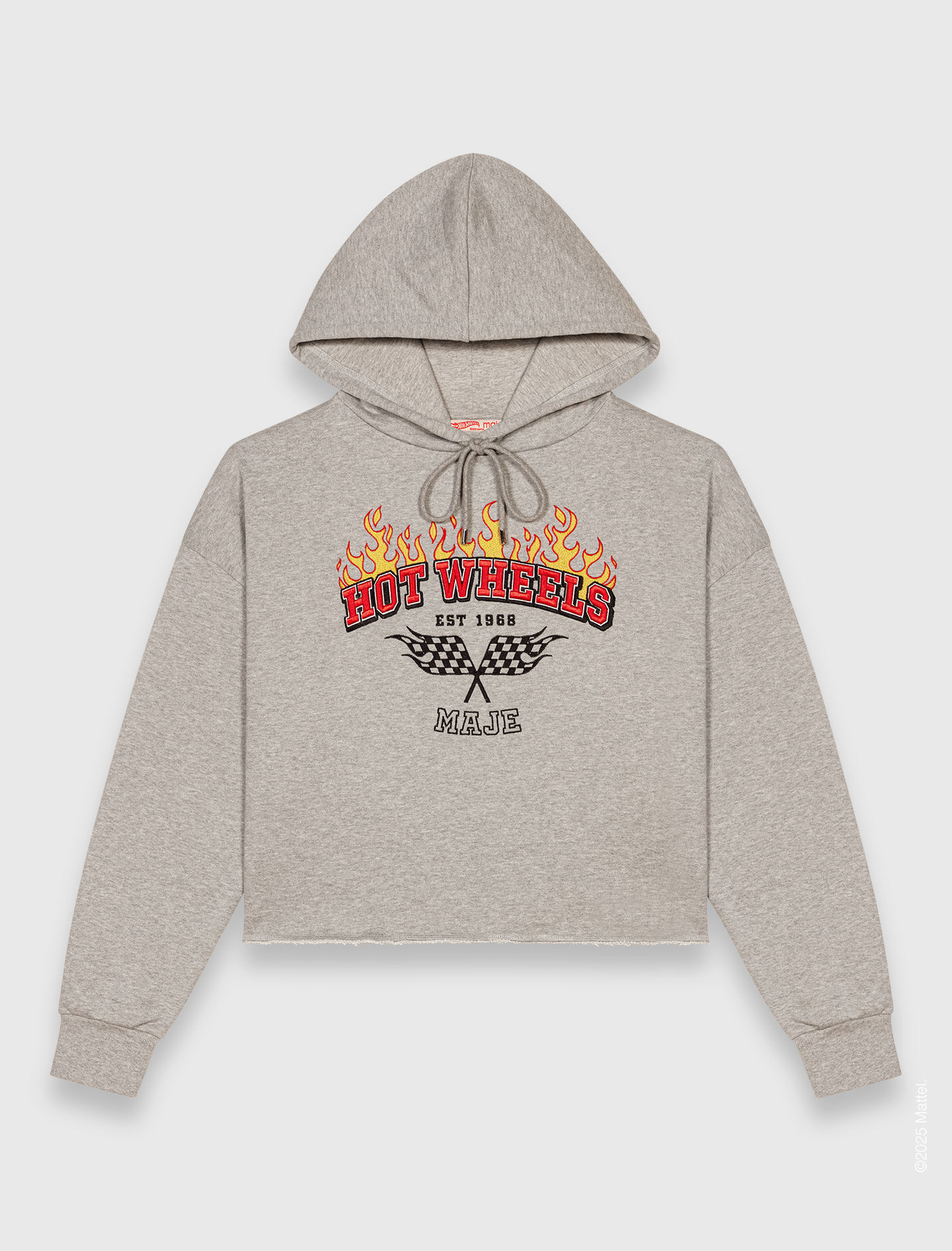 Sudadera corta con logotipo bordado