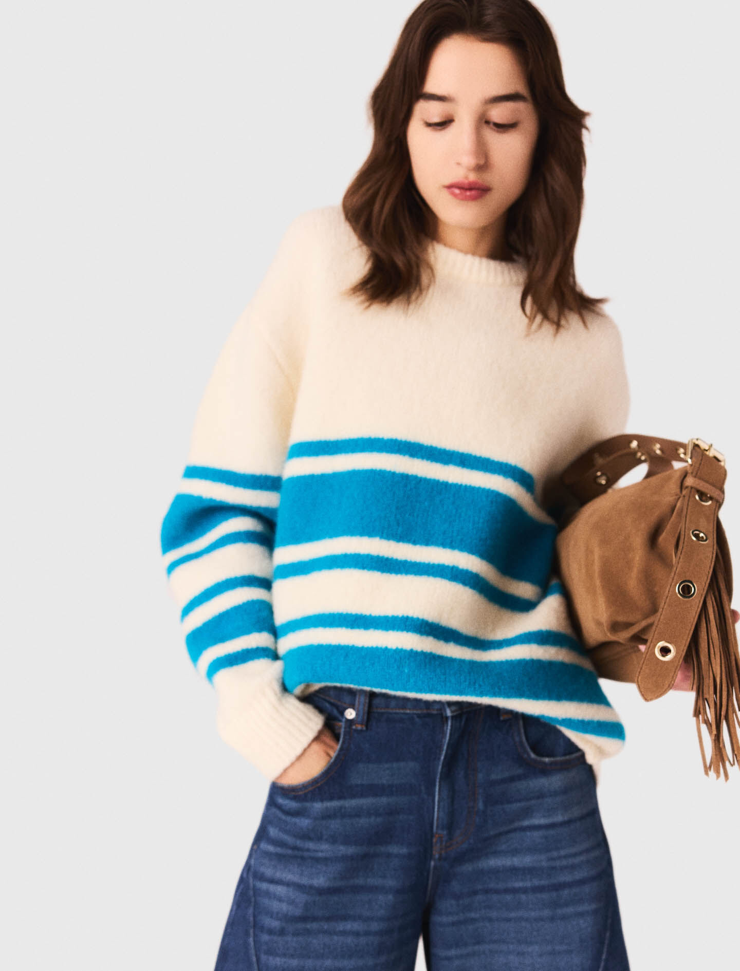 Sweater oversize de mezcla de lana